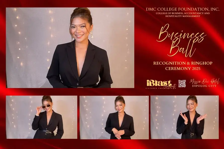 Corporate business ball photobooth layout for DMC College Foundation