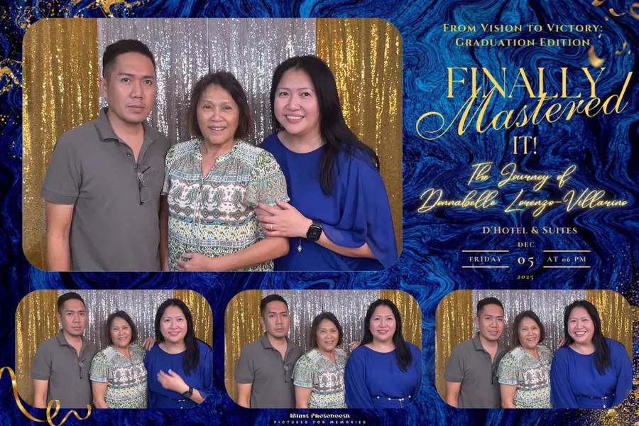 Graduation photobooth layout for Donnabelle Lorenzo-Villarino at D&rsquo;Hotel and Suites