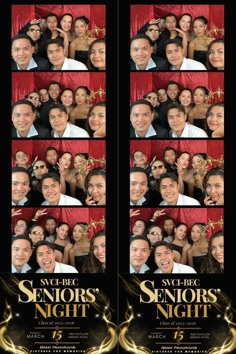School event photostrip layout for SVCI Seniors Night