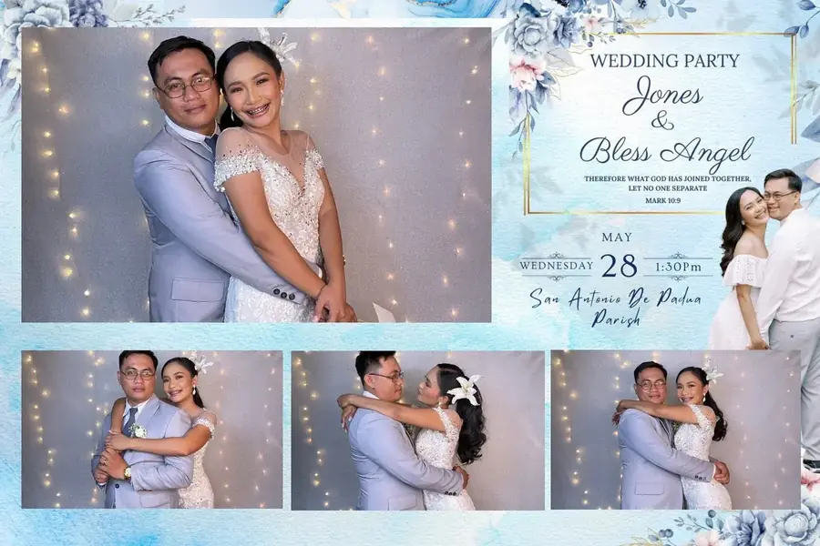 Wedding photobooth layout for Jones and Bless Angel