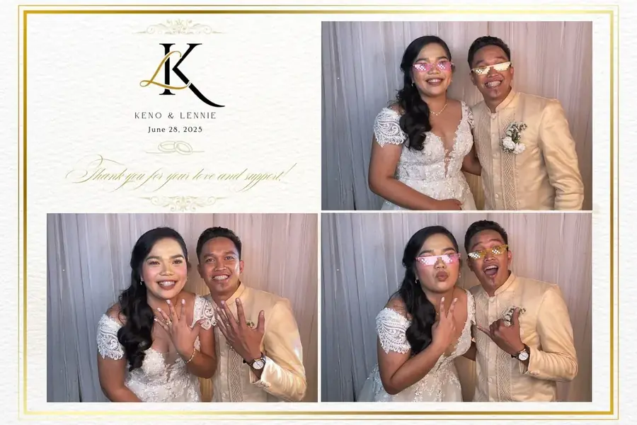 Wedding photobooth layout for Keno and Lennie