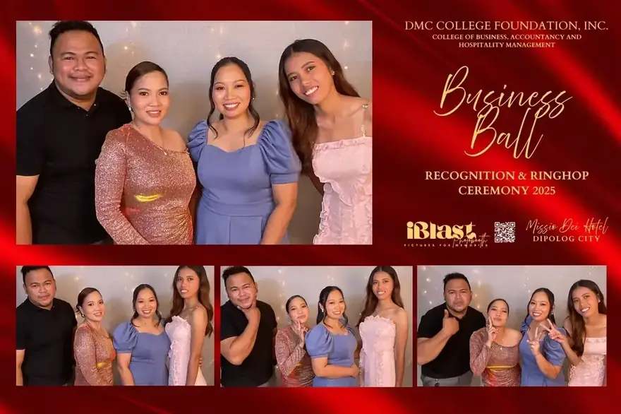 Corporate business ball photobooth layout for DMC College Foundation