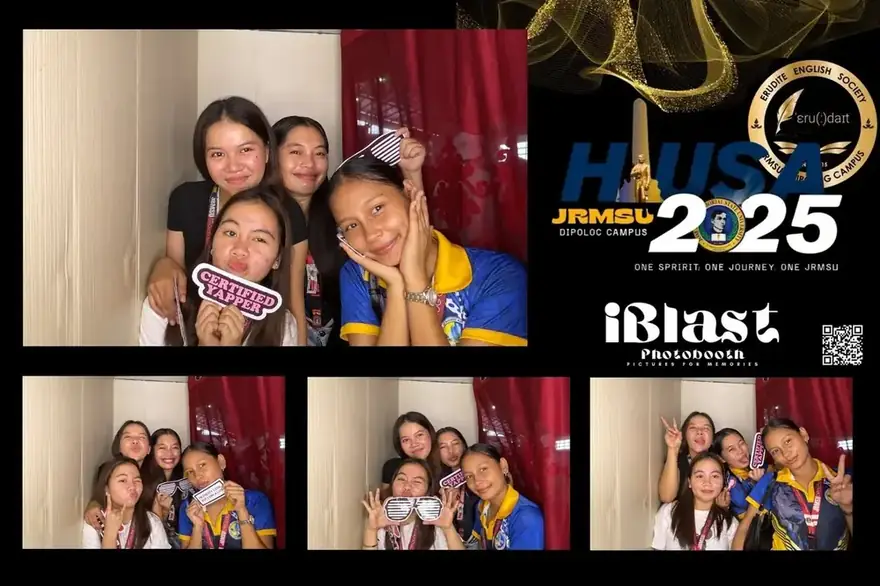School event photobooth layout for JRMSU HIUSA 2025